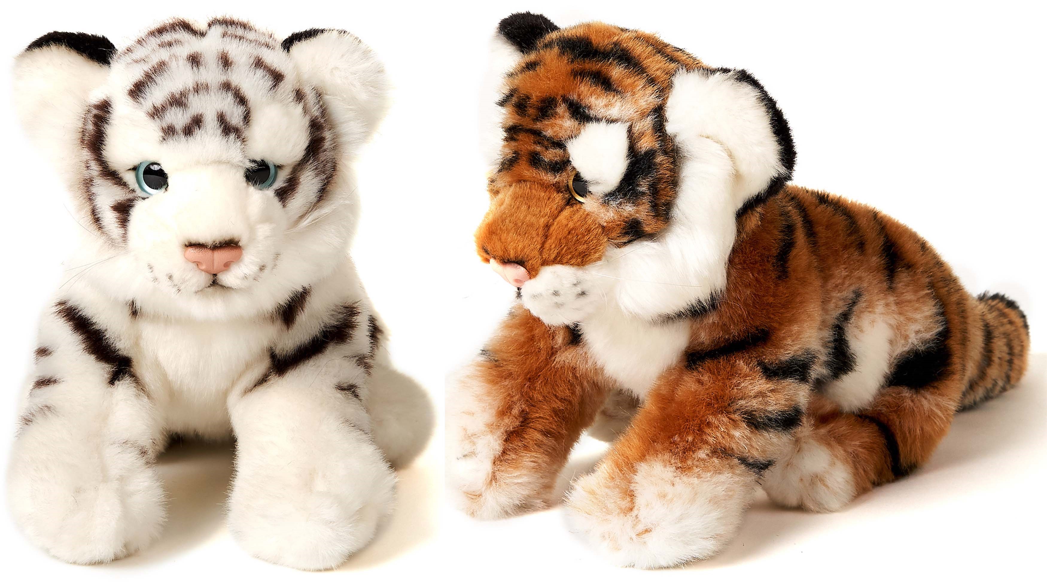 Tiger Baby, sitzend - 20 cm (Höhe) - Weiß ODER Braun